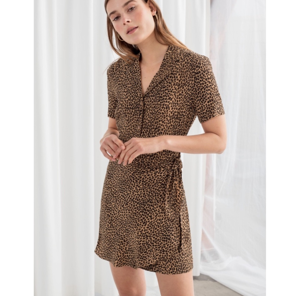 & Other Stories Cheetah Print Mini Dress